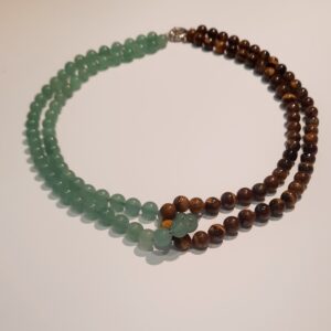 Collar, ojo de tigre&Jade