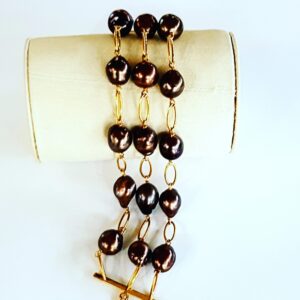 Pulsera de oro y perlas