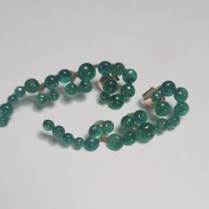 Pendientes de esmeraldas talla cabuchon