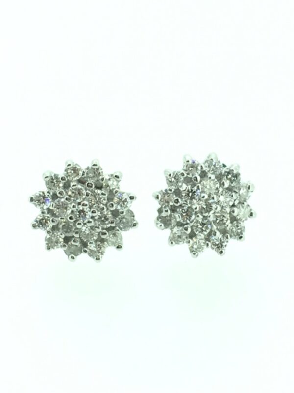 Pendientes, rosa de diamantes