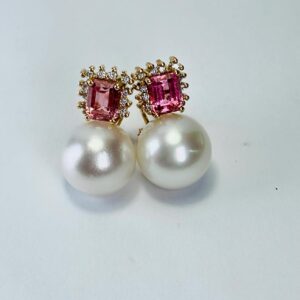 perlas y turmalina rosa - Marisa Cano